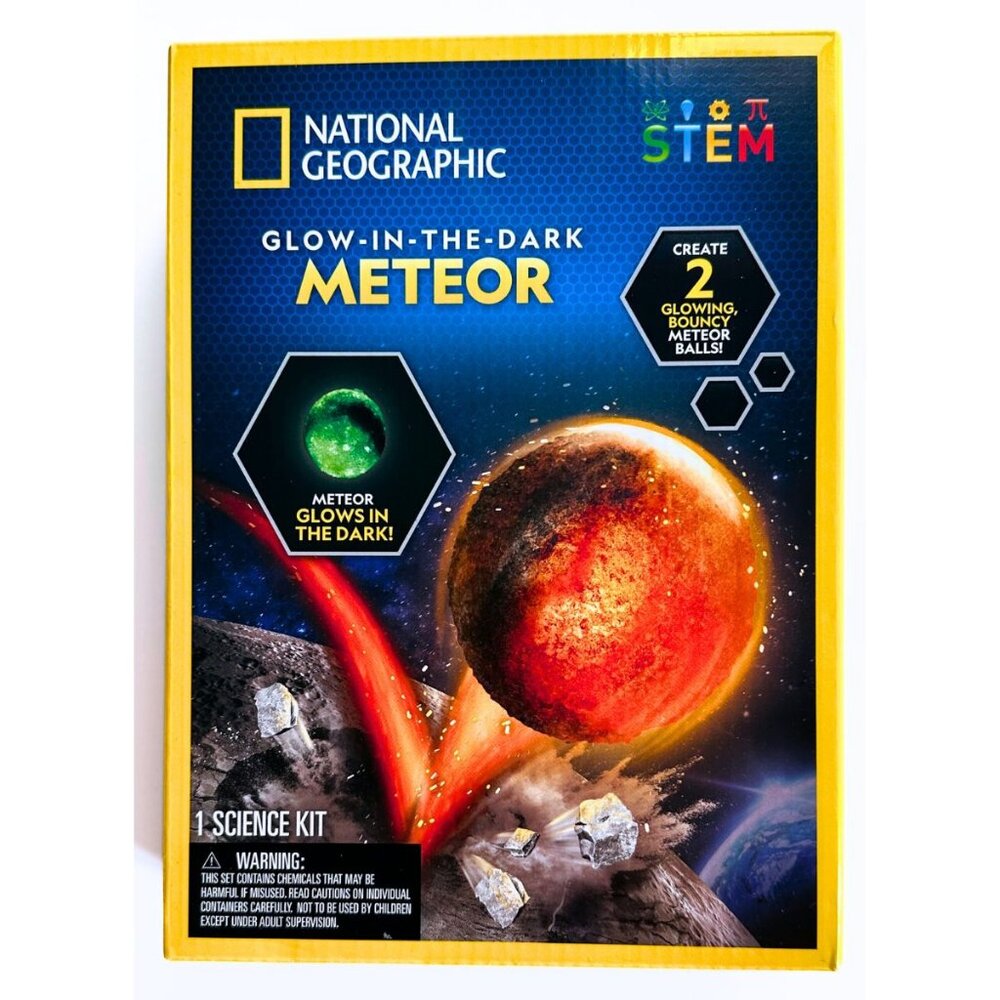 NATIONAL GEOGRAPHIC S.T.E.M. Glow in the Dark Meteor Ages 8+ NIB NWT